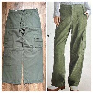 NWT! Aeropostale Women’s Mid-Rise Utility Cargo Pants, Green, Gorpcore, Y2K, L